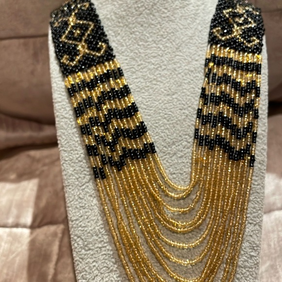 Native American Beaded Necklace 34” - Picture 1 of 10